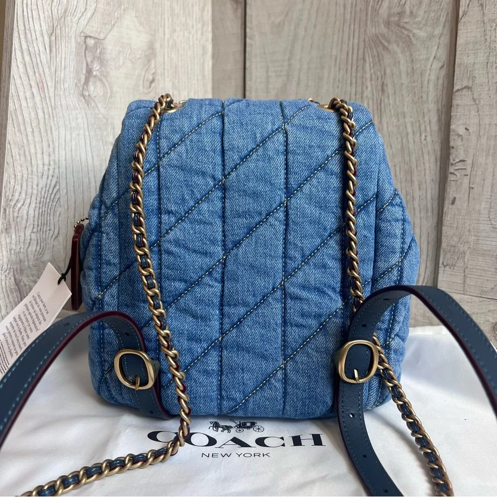 Coach Tabby Denim Backpack - Picture 7 of 12